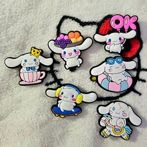 New 6 piece Cinnamoroll Shoe Charms for Crocs